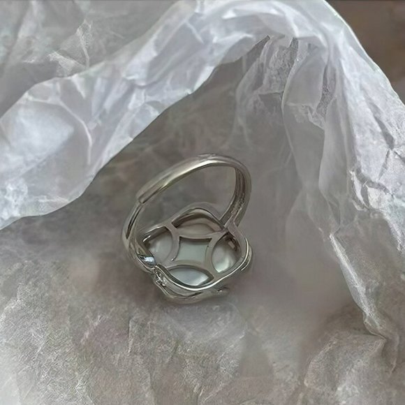 2pcs Irregular Hollow Silver Twined Finger Ring Set - Picture 10 of 10